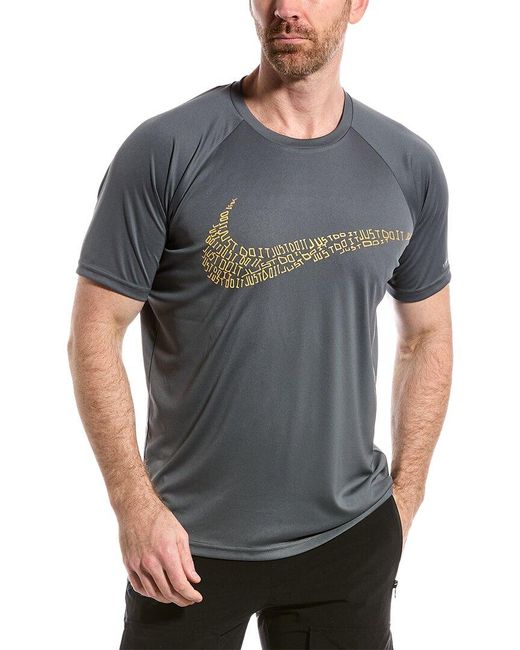 Nike Dri-fit Just Do It Swoosh Logo T-shirt in Grey for Men | Lyst Canada