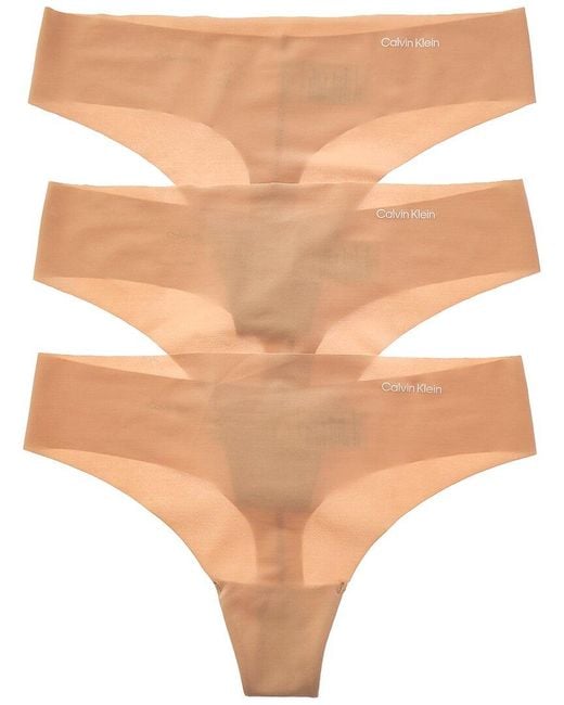 Calvin Klein Natural 3Pk Invisibles Thong