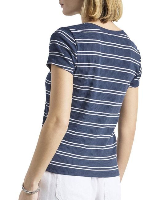 Splendid Blue Cap Sleeve Knit T-Shirt