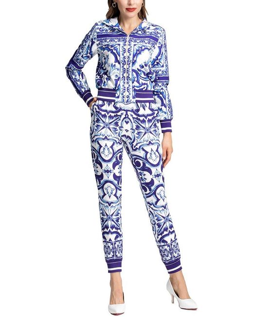 BURRYCO 2pc Jacket & Pant Set in Blue Lyst