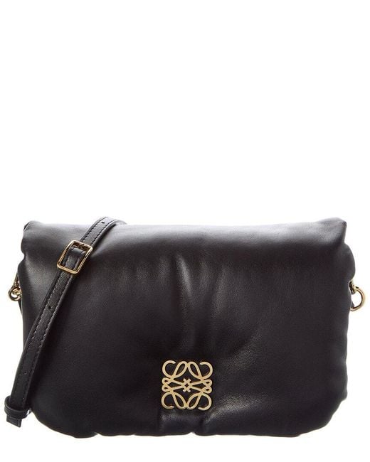 Loewe Black Goya Puffer Mini Leather Shoulder Bag