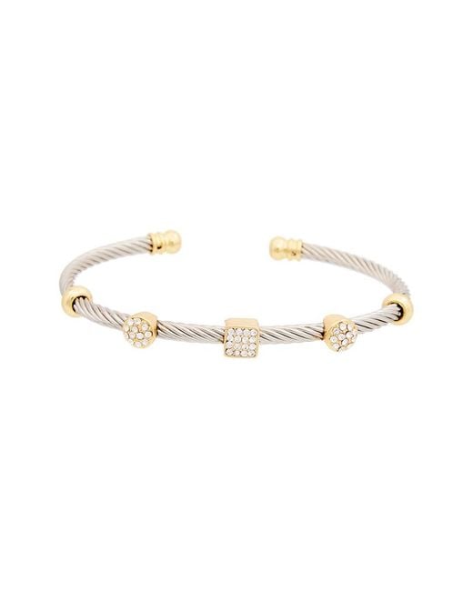 Juvell White 18K Plated Cz Cuff
