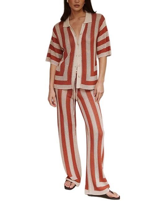 Homeyee Red 2Pc Shirt & Pant Set