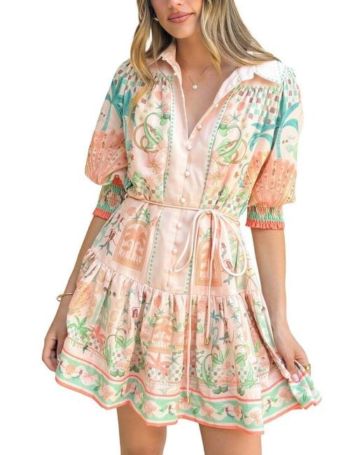 CHARLOTTE GREEN Multicolor Mini Dress