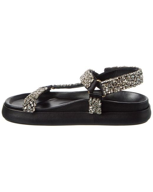 Ulla Johnson Black Leather Sandal