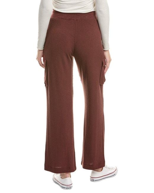 Michael Stars Brown Avery Ribbed Cargo Pant