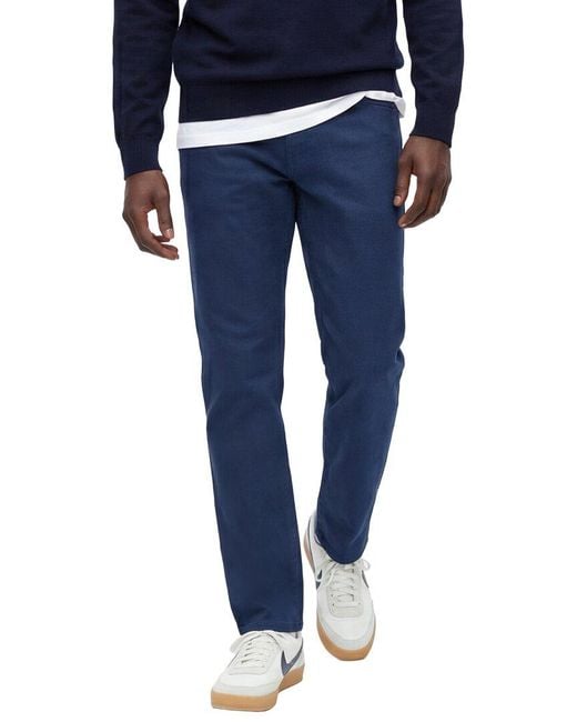 Charles Tyrwhitt Blue Twill Slim Fit Pant for men