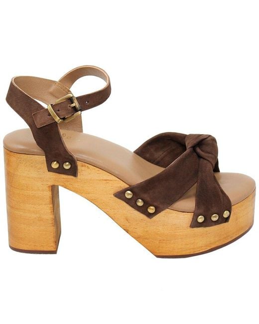 Charles David Brown Uniform Suede Sandal