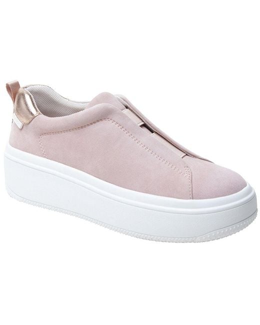 Linea Paolo Pink Golde-L Suede Sneaker
