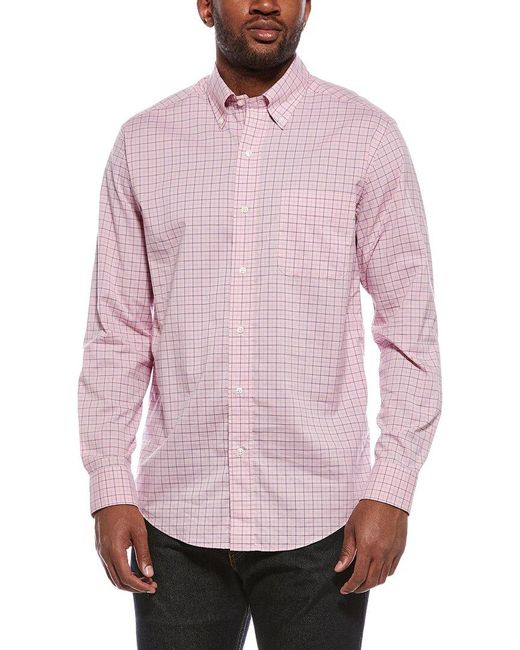 J.McLaughlin Pink Collis Woven Shirt for men