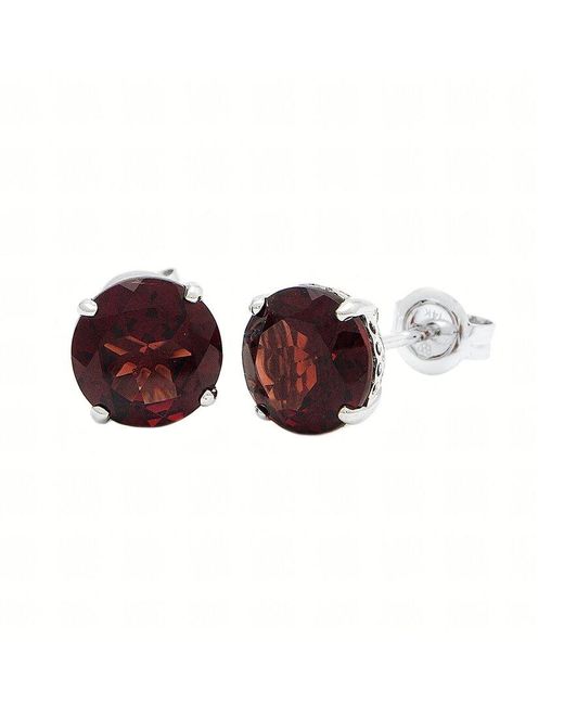 Gemstones Brown 4.15 Ct. Tw. Garnet 14K Earrings