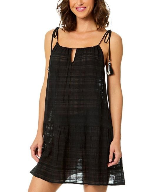 Cece Black Short Ruffle Dress