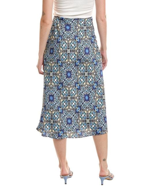 NIC+ZOE Blue Filagree Tile Slip Skirt