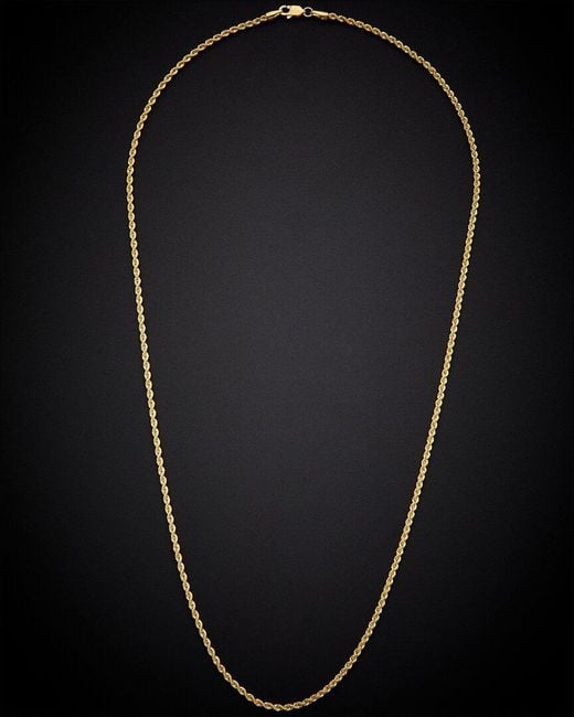 Italian Gold Black 14k Rope Necklace