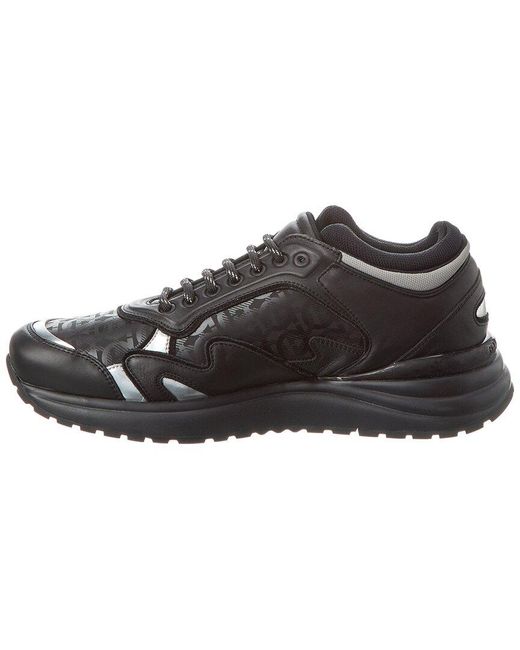 Ferragamo Black Beck Leather Sneaker for men