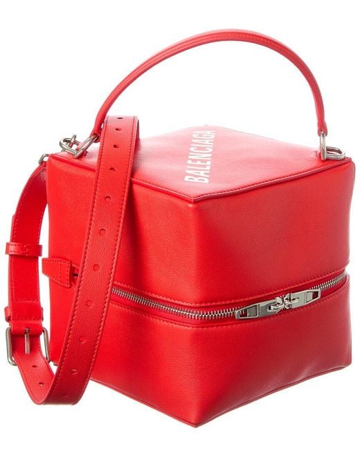 Balenciaga Red Dolly Leather Shoulder Bag