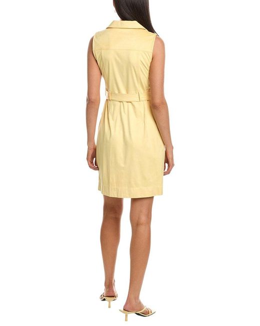 Nanette Lepore Yellow Front Zip Shirtdress