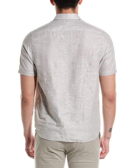Ted Baker Gray Addles Linen Shirt for men