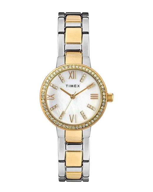 Timex Metallic Swarovski Watch
