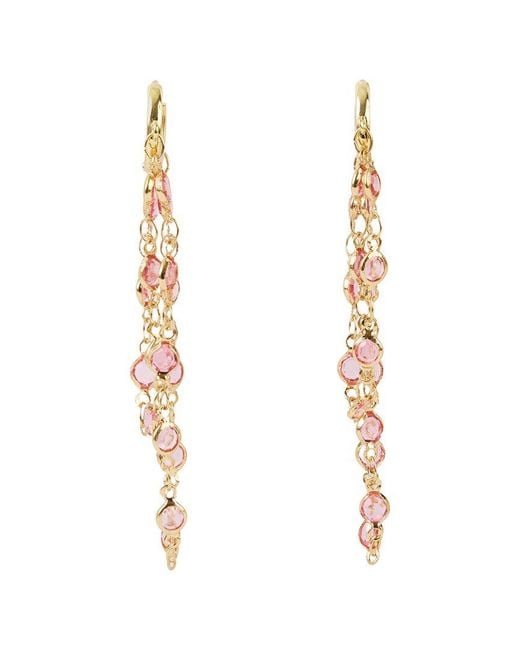 Saachi Metallic Glass Multi Layer Earrings