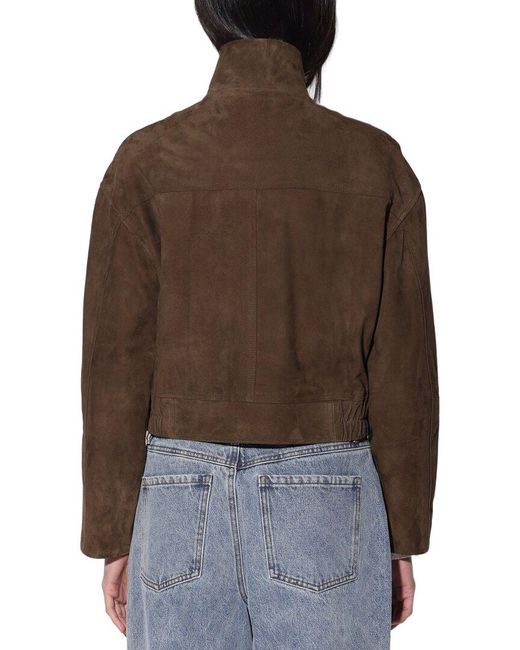 Walter Baker Brown Rihanna Suede Jacket