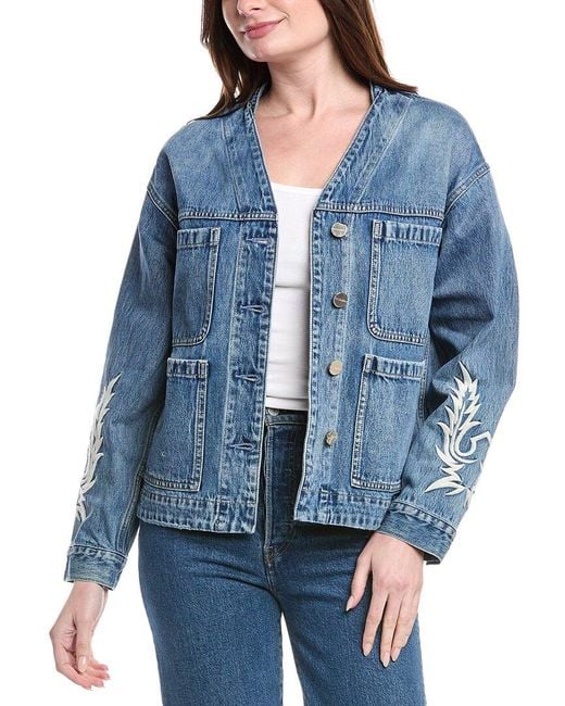 AllSaints Blue Terri Workwear Jacket