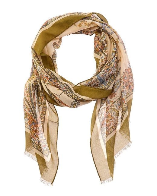 Etro Metallic Silk-Blend Scarf