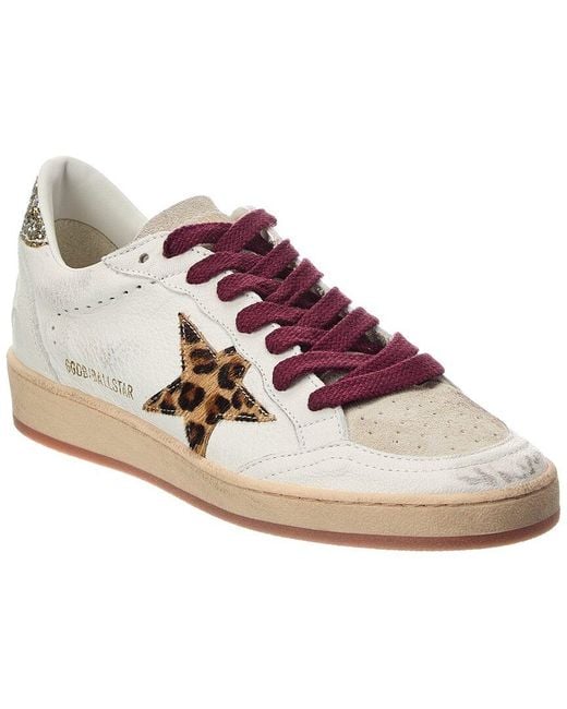 Golden Goose Deluxe Brand Pink Ball Star Leather & Suede Sneaker