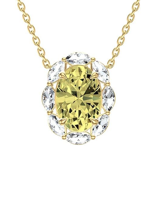 Lab Grown Diamonds Metallic 14K 1.50 Ct. Tw. Lab-Grown Diamond Halo Pendant