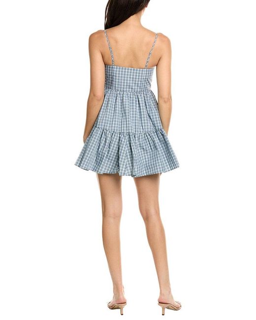 Avantlook Blue Check Mini Dress