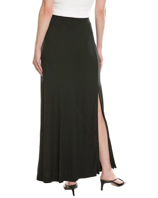 ATM Black Jersey Midi Skirt