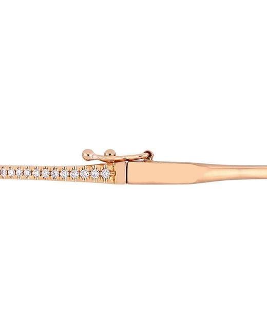 Diamond Select Cuts White 14K Rose 0.50 Ct. Tw. Diamond Bangle