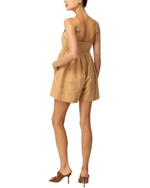 Line & Dot Natural Brin Romper