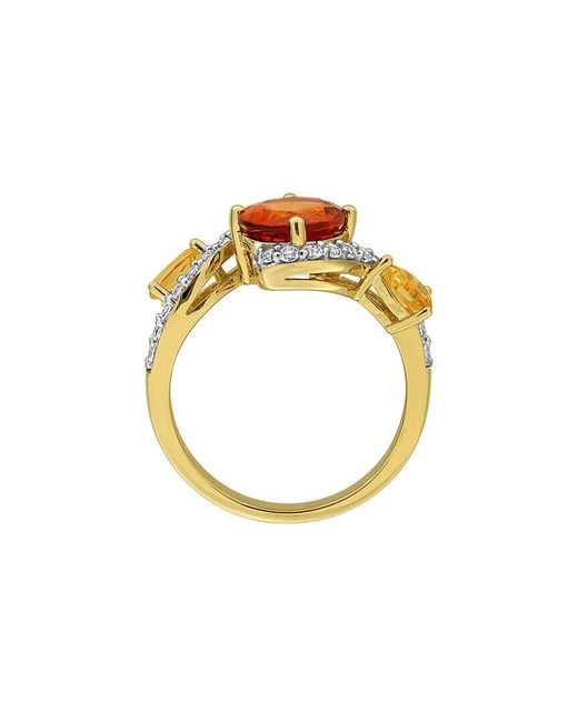 Rina Limor White Plated 3.54 Ct. Tw. Gemstone Ring
