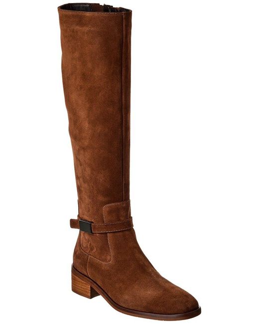 Aquatalia Brown Ciro Weatherproof Suede Boot