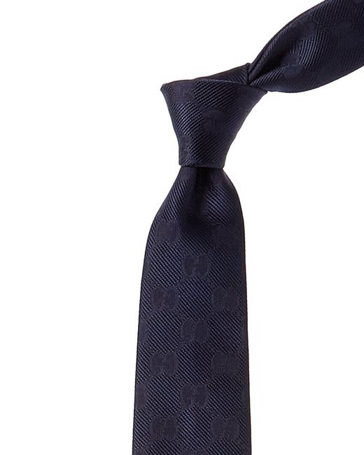 Gucci Blue Navy Silk Tie for men