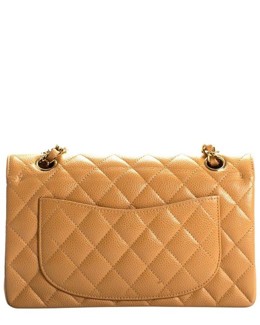 Chanel Brown Quilted Leather Double Flap Shoulder Bag (Authentic Pre-Owned)
