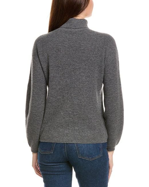 Kier + J Gray Kier + J Ribbed Turtleneck Wool & Cashmere-Blend Sweater