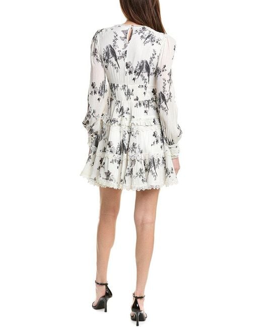 AllSaints Gray Zora Iona Mini Dress