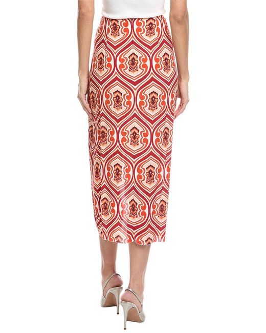 Etro Red Chakra Print Skirt