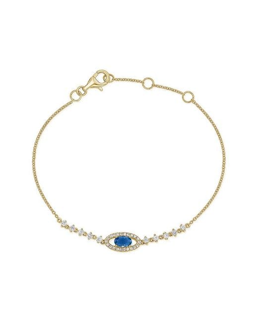 Sabrina Designs Metallic 14k 0.67 Ct. Tw. Diamond & Sapphire Stackable Bracelet