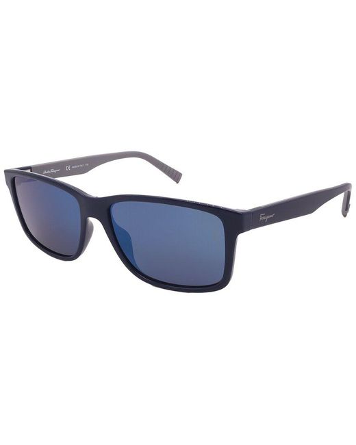 Ferragamo Blue Sf938s 57mm Sunglasses for men