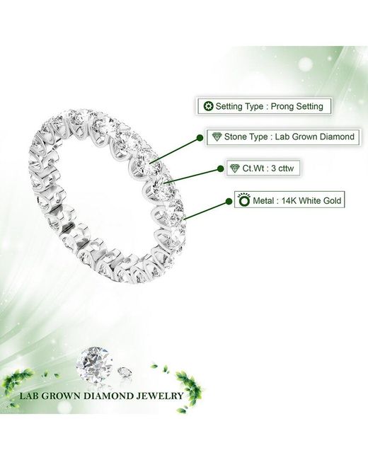 Amairah White 14K 3.00 Ct. Tw. Lab-Grown Diamond Eternity Ring