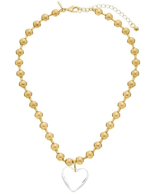 Kenneth Jay Lane Metallic Solo Necklace