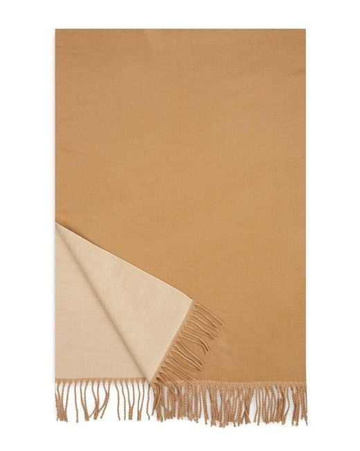Saachi Natural Solid Fringe Reversible Scarf