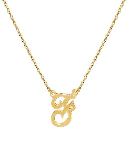 Jane Basch Metallic 22k Over Silver Script Initial Pendant (a-z)