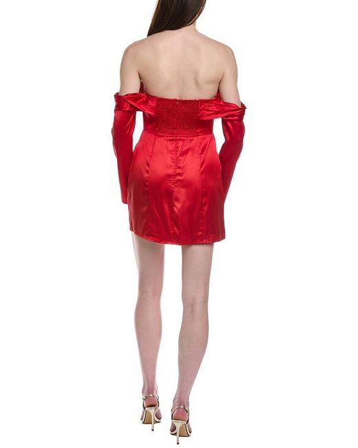 Line & Dot Red Reseda Mini Dress