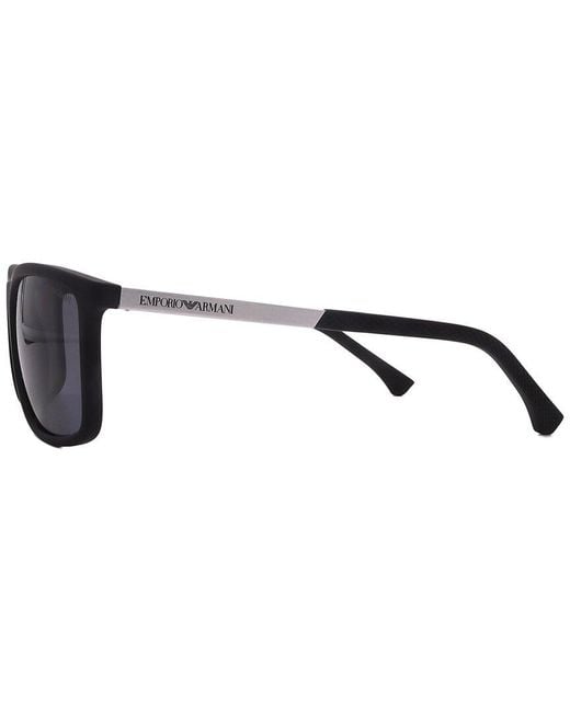 Armani Black Ea4058 58mm Polarized Sunglasses