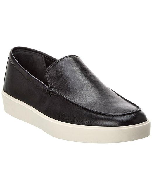 Vince Black Taro Leather Slip-On for men