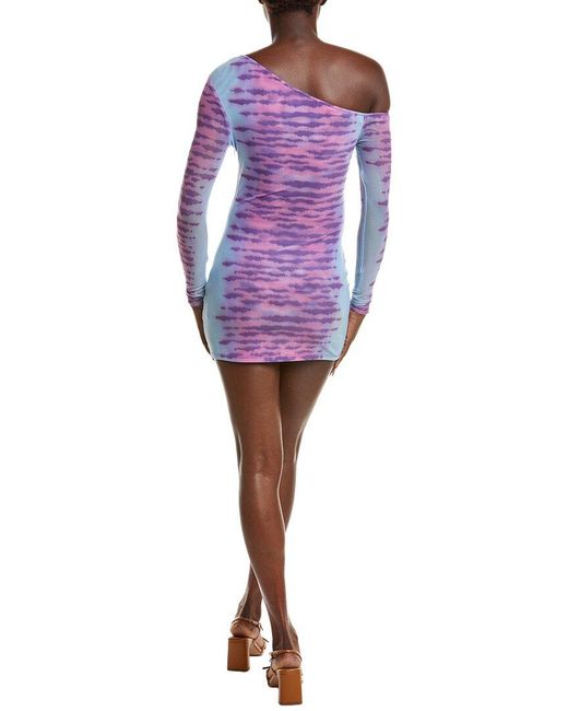 Rococo Sand Purple Mesh Mini Dress